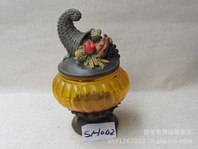 批发树脂工艺品 鬼节系列南瓜摆饰SH042，德化县辉达陶瓷店专业供应